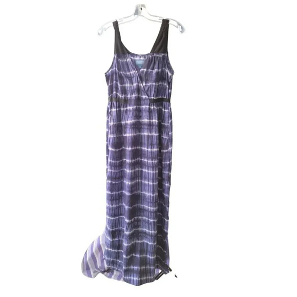 Simply Vera Vera Wang Sundress Tie Dye Blue  Large - Picture 1 of 15